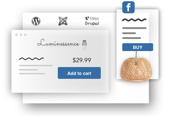 Graphical display of how to add a product to your online store 