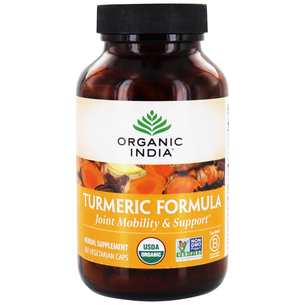 Organic Turmeric Formula for Joint Mobility & Support - 180 Vegetarian Capsules