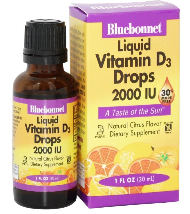 Liquid Vitamin D3 Drops Natural Citrus Flavor 2000 IU - 1 fl. oz.