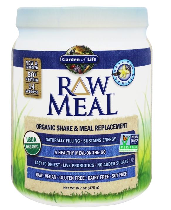 RAW Meal Organic Shake & Meal Replacement Vanilla - 16.7 oz.