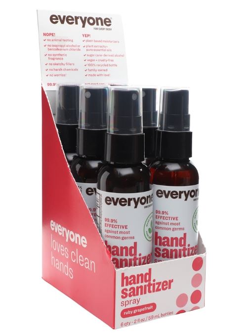 Everyone Hand Sanitizer Spray Ruby Grapefruit - 6 Pack