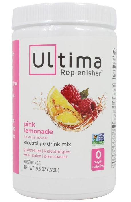 Ultima Replenisher Electrolyte Drink Mix 90 Servings Pink Lemonade - 9.5 oz.