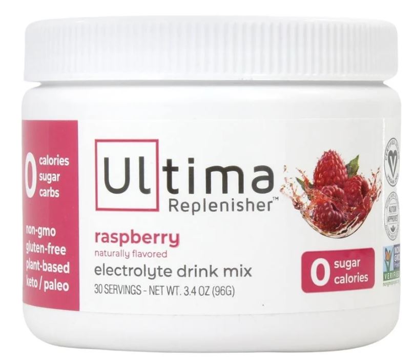 Ultima Replenisher Electrolyte Powder 30 Servings Raspberry - 3.4 oz.