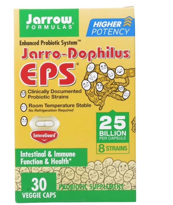 Jarro-Dophilus EPS Enhanced Probiotic System 25 Billion CFU - 30 Capsules