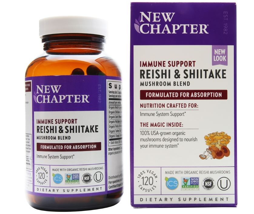 Immune Support Reishi & Shiitake Mushroom Blend - 120 Vegan Capsules