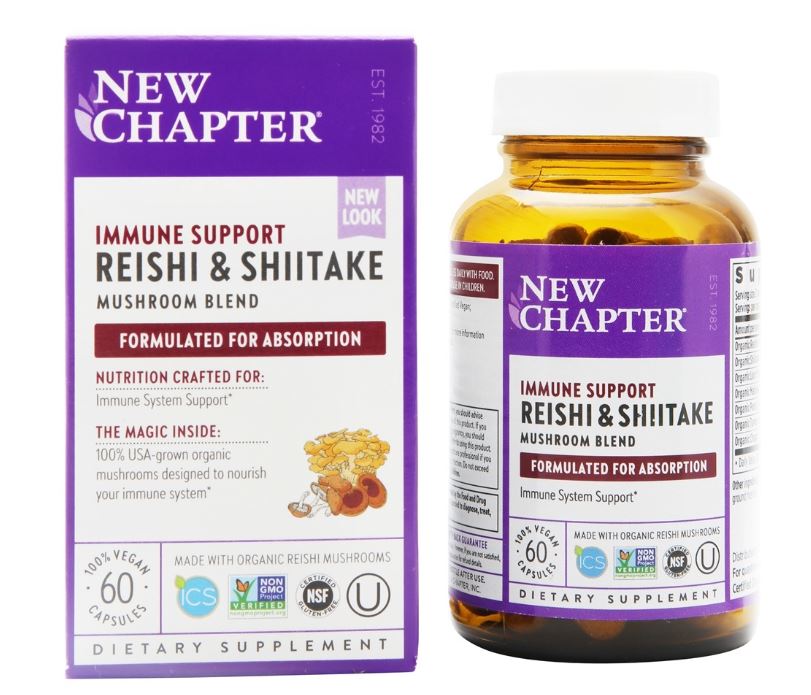 Immune Support Reishi & Shiitake Mushroom Blend - 60 Vegan Capsules