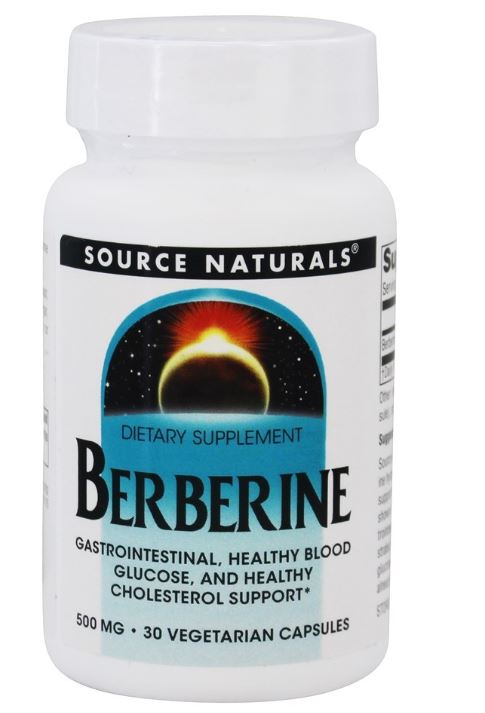 Berberine Gastrointestinal, Healthy Blood Glucose, & Healthy Cholesterol Support 500 mg. - 30 Vegetarian Capsules