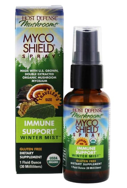 Mushrooms MycoShield Immune Support Spray Traveler's Size Winter Mist - 1 fl. oz.