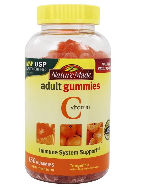 Vitamin C Adult Gummies for Immune System Support Tangerine - 150 Gummies