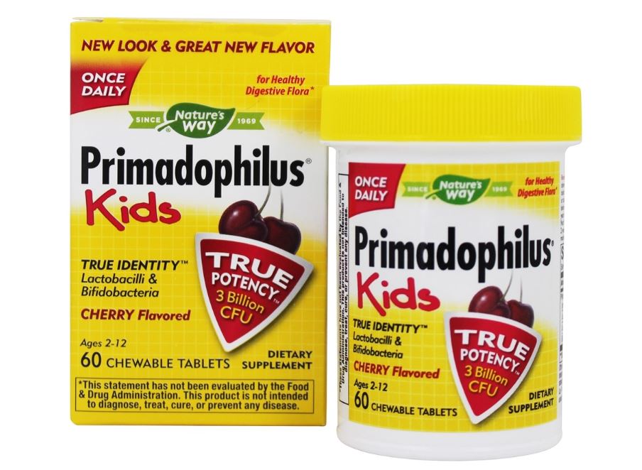 Primadophilus for Kids Cherry 3 Billion CFU - 60 Chewable Tablets