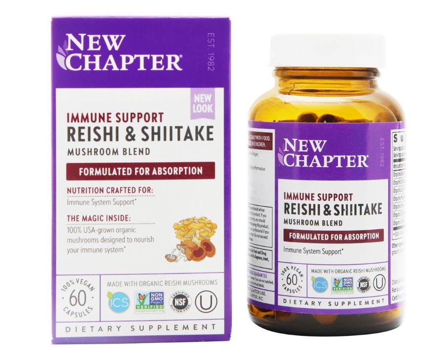 Immune Support Reishi & Shiitake Mushroom Blend - 60 Vegan Capsules