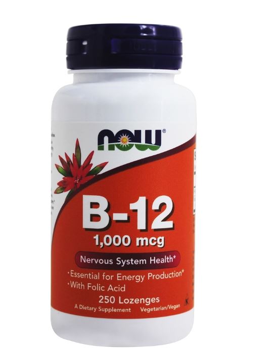 Vitamin B12 Nervous System Health Support 1000 mcg. - 250 Lozenges