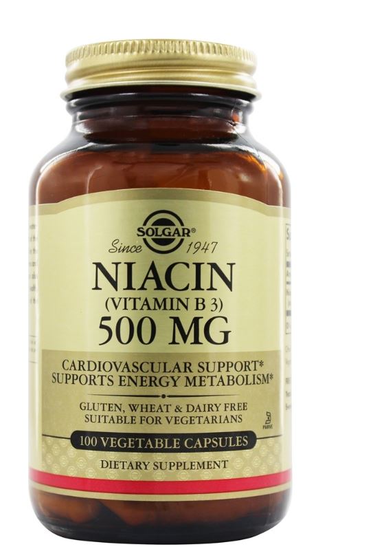 Niacin (Vitamin B3) 500 mg. - 100 Vegetarian Capsules