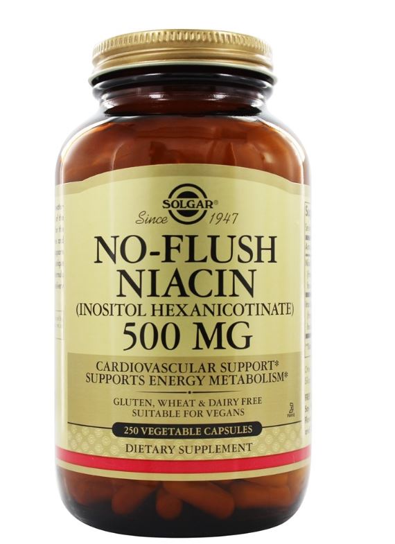 No-Flush Niacin 500 mg. - 250 Vegetarian Capsules