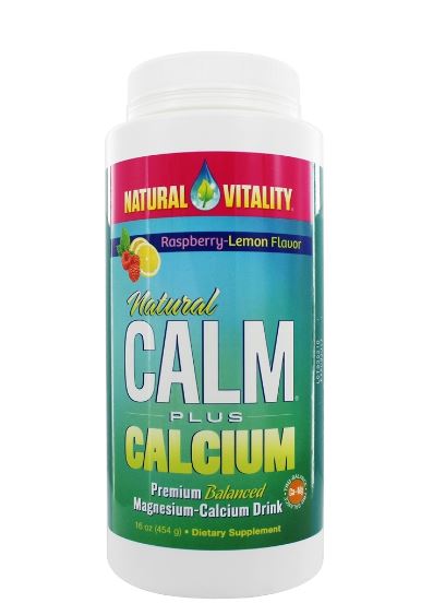 Natural Calm Plus Calcium Raspberry-Lemon Flavor - 16 oz.