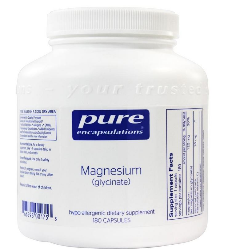 Magnesium Glycinate - 180 Vegetarian Capsules