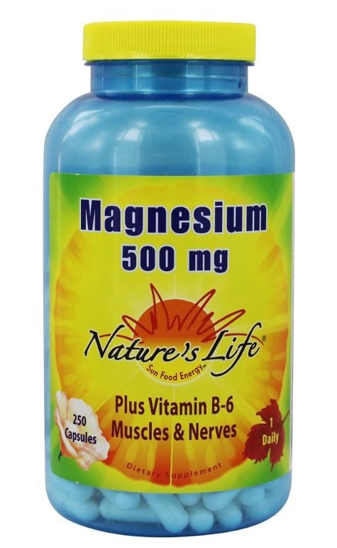 Magnesium 500 mg. - 250 Capsules