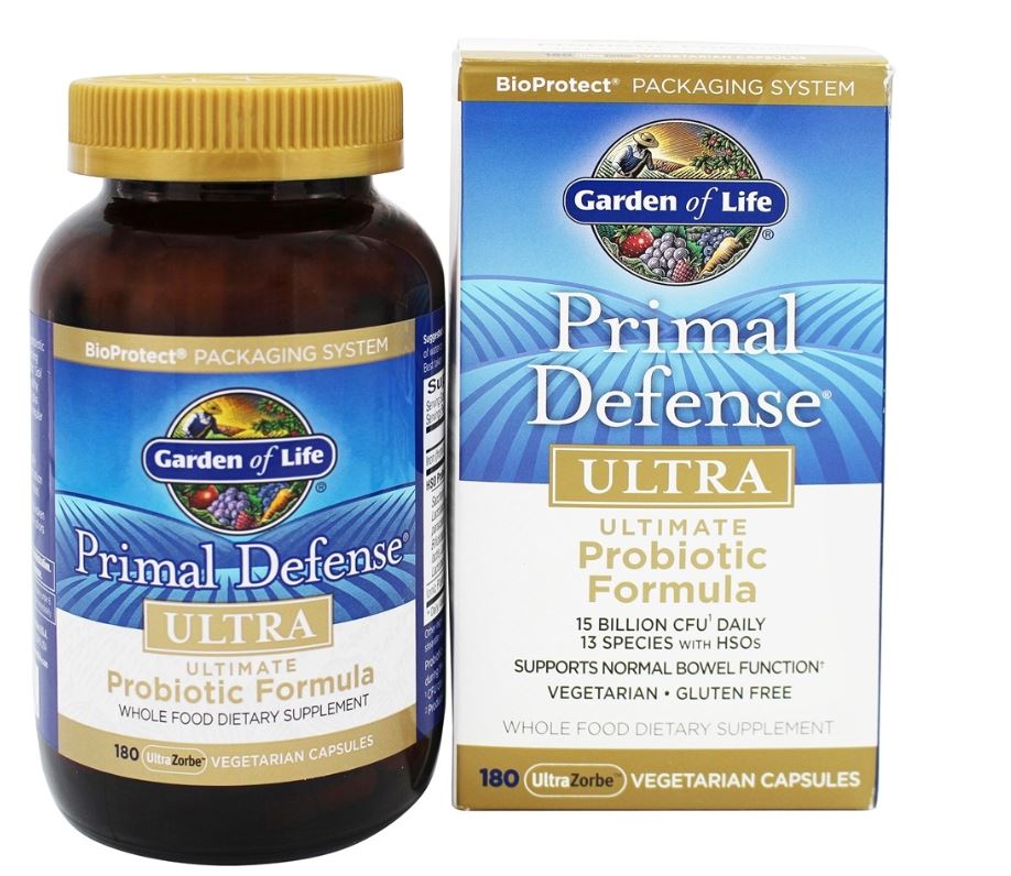 Primal Defense Ultra Ultimate Probiotic Formula 15 Billion CFU - 180 Vegetarian Capsules