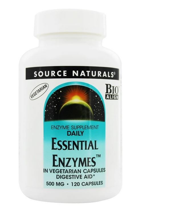 Daily Essential Enzymes 500 mg. - 120 Vegetarian Capsules