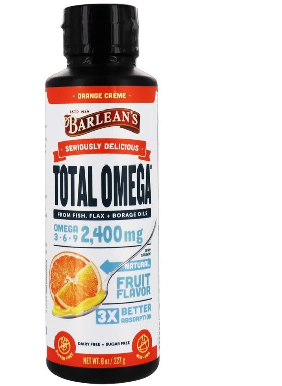 Total Omega from Fish, Flax and Borage Oils Orange Creme 2400 mg. - 8 oz.