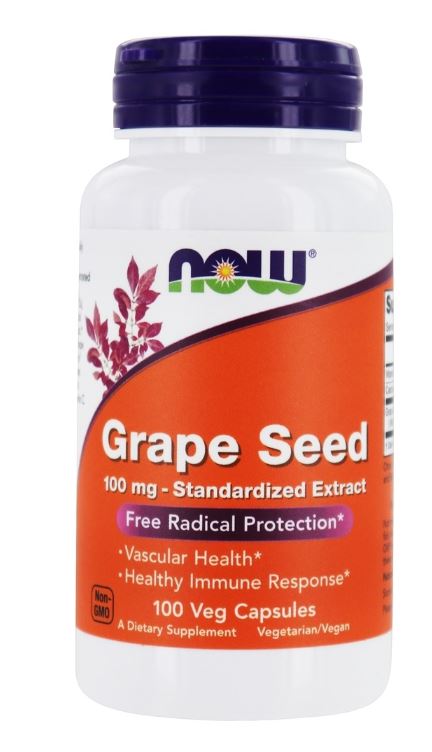 Grape Seed Standardized Extract 100 mg. - 100 Vegetable Capsule(s)