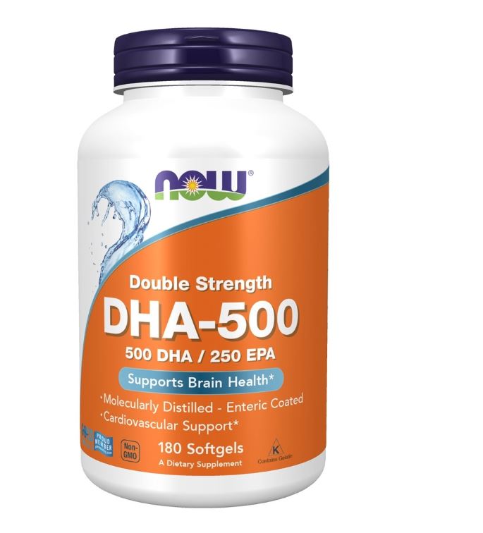 Double Strength 500 DHA / 250 EPA for Brain Health - 180 Softgels