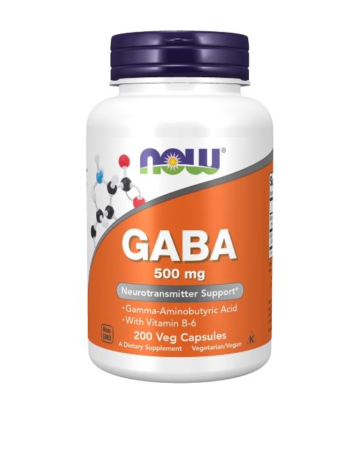 GABA with Vitamin B6 500 mg. - 200 Vegetable Capsule(s)