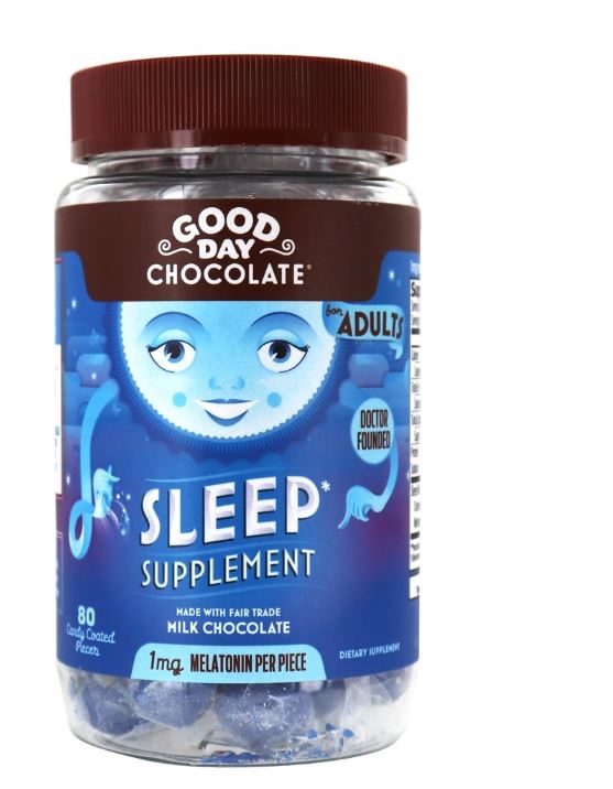 Sleep Supplement Melatonin for Adults Milk Chocolate 1 mg. - 80 Piece(s)