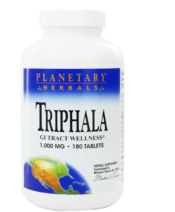 Triphala Traditional Ayurvedic Purifier 1000 mg. - 180 Tablets Formerly Planetary Formulas