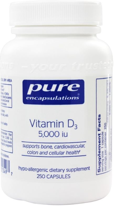 Vitamin D3 5000 IU - 250 Vegetarian Capsules