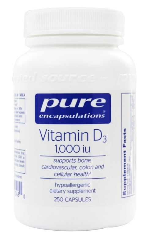 Vitamin D3 1000 IU - 250 Vegetarian Capsules