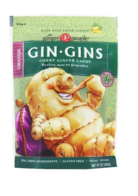 Gin Gins Chewy Ginger Candy Original Flavor - 3 oz.