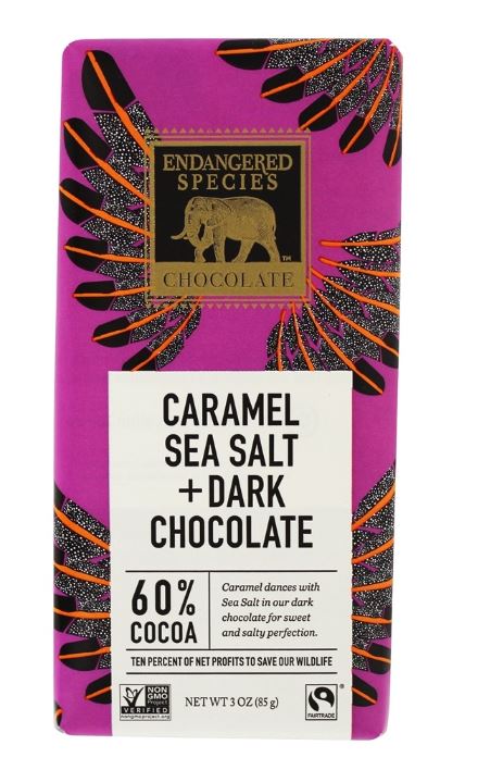 Dark Chocolate Bar 60% Cocoa Sea Salt & Caramel - 3 oz.