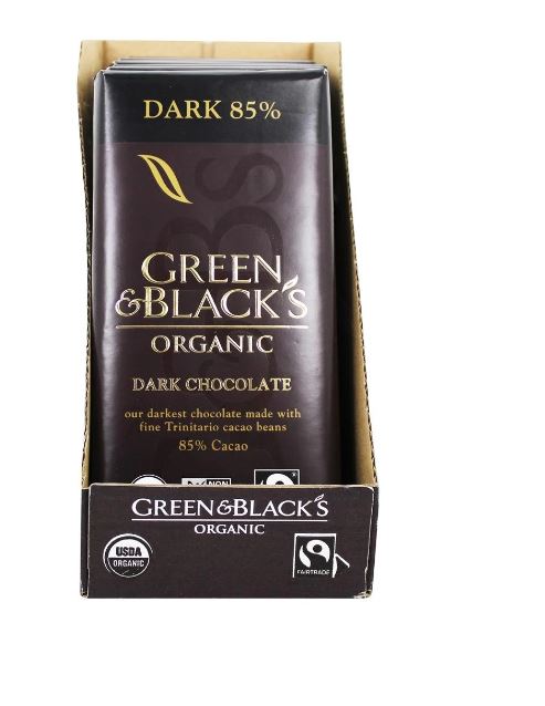 Chocolate Bars Box Dark Chocolate 85% Cacao - 10 Bars