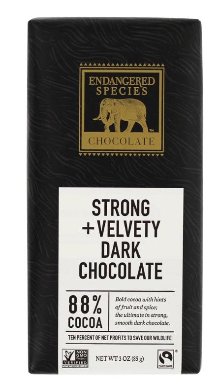 Dark Chocolate Bar 88% Cocoa Strong & Velvety - 3 oz.