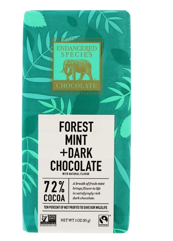 Dark Chocolate Bar 72% Cocoa Forest Mint - 3 oz.