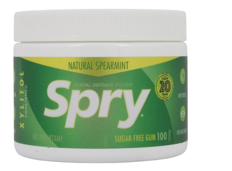 Spry Chewing Gum with Xylitol Spearmint - 100 Piece(s)