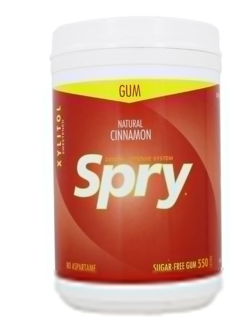 Spry Xylitol Sweetened Gum Sugar-Free Natural Cinnamon - 550 Piece(s)