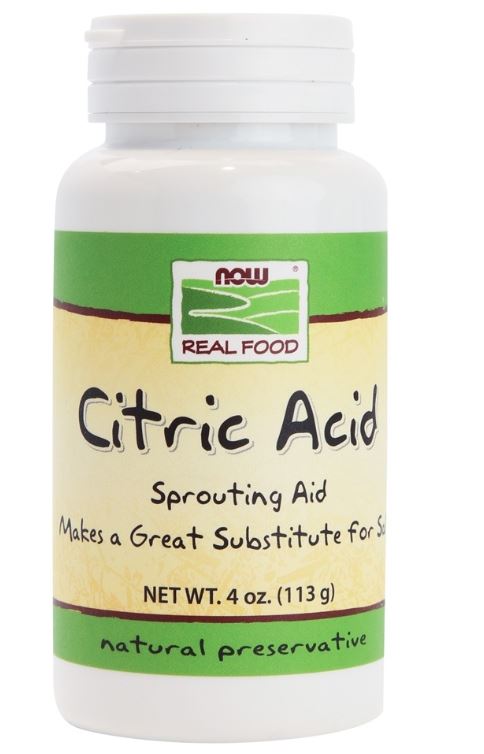 NOW Real Food Citric Acid Sprouting Aid - 4 oz.