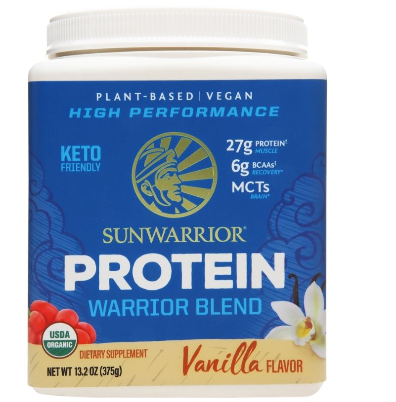 Warrior Blend Plant-Based Organic Protein Powder Vanilla - 375 Grams