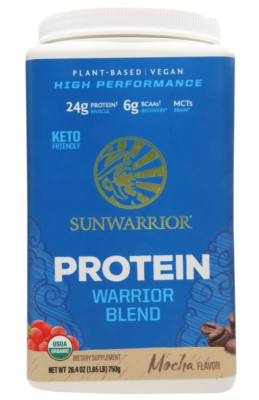 Warrior Blend Plant-Based Organic Protein Powder Mocha - 750 Grams