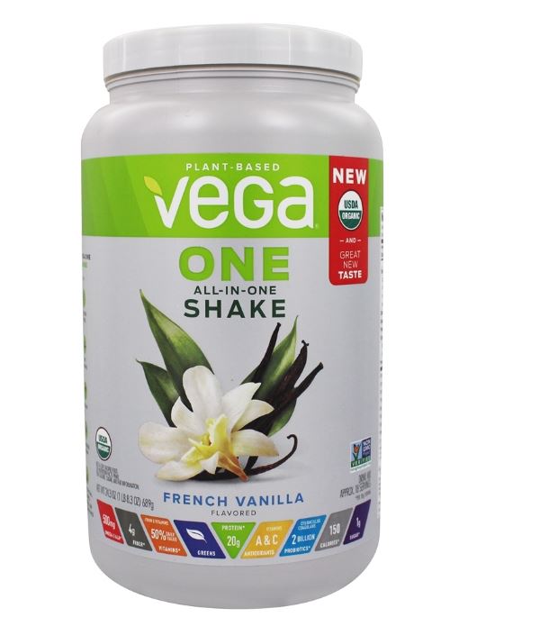 One All-In-One Organic Plant Based Shake Powder Drink Mix French Vanilla - 24.3 oz.