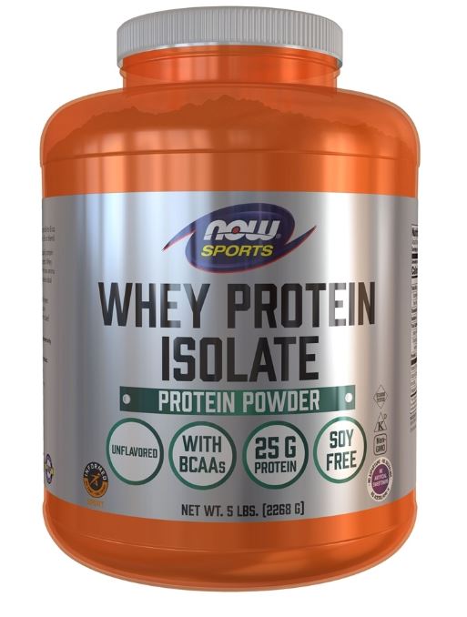 NOW Sports Whey Protein Isolate Unflavored - 5 lbs.