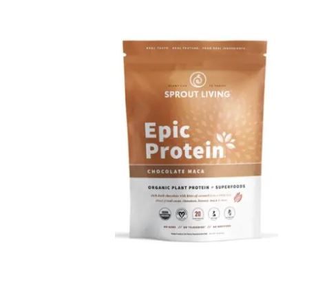 Sprout Living Epic Chocolate Maca Protein Powder, 1 lb.